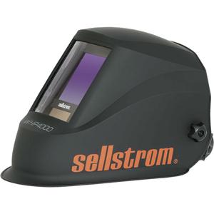 WHP4000 Premium Series ADF Welding Helmet with Extra-Large Blue Lens Technology - Black/Orange, 3.94" L x 3.28" W, Variable 5-9/9-13, 0.1 s - 0.9 s, 4, 1/1/1/2