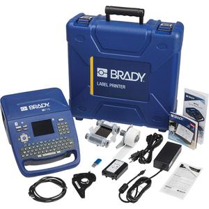 M710 Portable Label Printer with Hard Case - 2.12" W x 2.81" H, 2", 76.2 mm/sec, (1) AC Adapter/Battery Charger (M710-AC); (1) Driver; (1) Free Brady WorkStation Basic Design Suite Download; (1) Halogen Free Printer Ribbon (M7-R6000); (1) M710 Hard Case (M710-HC); (1) M710 Label Printer (M710); (1) Media Adapter (M71-ADAPT-BK); (1) QuickStart Guide; (1) Rechargeable Battery (M-LION-BATTERY); (1) USB Cable (USB-C-A-CABLE); (1) Users Guide; (1) White Indoor Outdoor Vinyl Label Roll (M7C-1000-595-WT)