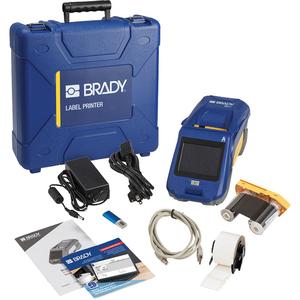 M611 Bluetooth Label Printer Kit - 3.5 sq. in., 2", 50.8 mm/sec, (1) AC Adapter (M-AC-POWER); (1) Black Ribbon (M61-R4310); (1) Brady Workstation Product and Wire Identification Suite Software; (1) Hard Case (M611-HC); (1) M611 Label Printer (M611); (1) USB Cable; (1) White Self-Laminating Wrap (M6-11-427)