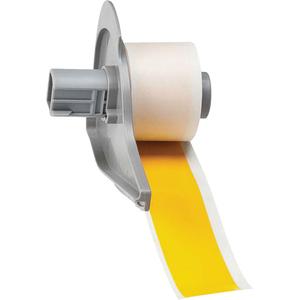 All-Weather Permanent Adhesive Label Tape - Vinyl, Yellow, 1", BMP® 71/M710, 50', 0.004", Gloss, '-40 °F - 180 °F