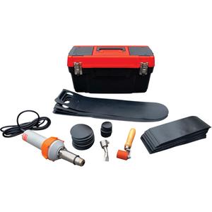 Ultra-Containment Berm® Repair Kit - (1) Tool Box; (1) Heat Gun- 110 volt; (1) Hand Roller; (4) Replacement handles; (50) each of the following: 2" round patches, 4" round patches, 4" x 12" patches