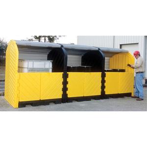 Outdoor 3-Tank Ultra-Modular IBC Spill Pallet - 188", 79", 93", 355 US gal., 9000 lbs.