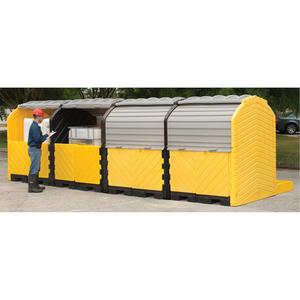 Outdoor 4-Tank Ultra-Modular IBC Spill Pallet - 250", 79", 93", 365 US gal., 9000 lbs.