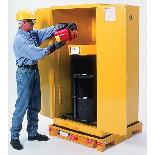 Single Drum Ultra-Safety Cabinet Bladder System® - 37.8", 37.8", 6.3", 93 US gal., 1500 lbs. - Image 3