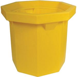 Flat-Bottom Ultra-Spill Collector® - 34", 27.3", 66 US gal., Mobile, 5-Year Warranty, Yellow, 1200 lbs. (545 kg)