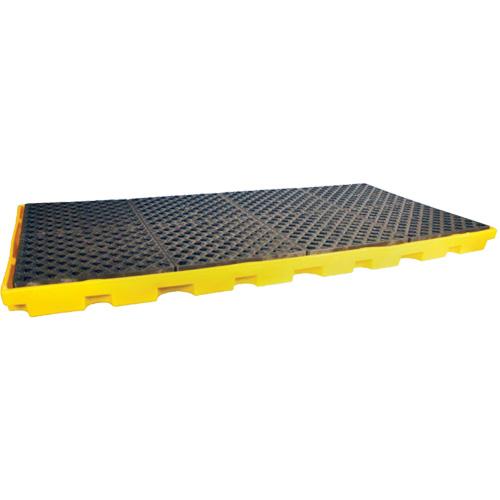8-Drum Ultra-Spill Deck® - 98.5", 50", 5.3", 75 US gal., 12000 lbs., 5-Year Warranty, Yellow & Black