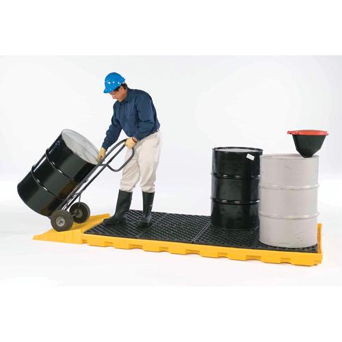 8-Drum Ultra-Spill Deck® - 98.5", 50", 5.3", 75 US gal., 12000 lbs., 5-Year Warranty, Yellow & Black - Image 2
