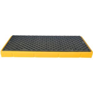 2-Drum Ultra-Spill Deck® - 54.5", 27.3", 4.3", 17.5 US gal., 10000 lbs., 5-Year Warranty, Yellow & Black