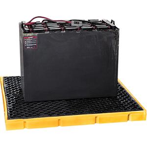 4-Drum Ultra-Spill Deck® - 54.5", 54.5", 4.3", 35 US gal., 10000 lbs., 5-Year Warranty, Yellow & Black