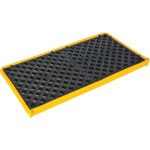 2-Drum Flexible Ultra-Spill Deck® - 48", 24", 2.5", 11 US gal., 3000 lbs., Yellow, SPCC/ EPA 40 CFR 264.175