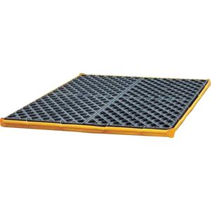 4-Drum Flexible Ultra-Spill Deck® - 48", 48", 2.5", 22 US gal., 6000 lbs., Yellow, SPCC/ EPA 40 CFR 264.175