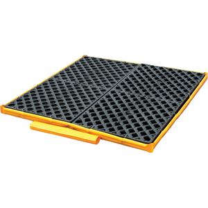 4-Drum Flexible Ultra-Spill Deck® Bladder System - 51", 48", 5", 110 US gal., 6000 lbs., Yellow, SPCC/ EPA 40 CFR 264.175