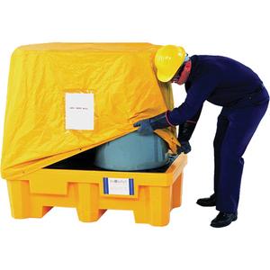 2-Drum Spill Pallet Pullover Cover - Yellow