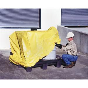 4-Drum Spill Pallet Pullover Cover - Yellow