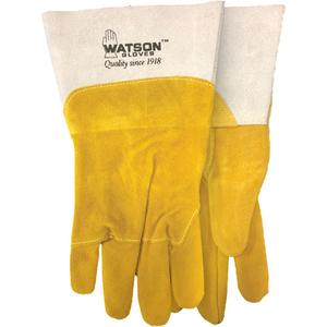 Ram Tough Welding Gloves - Large, Medium, X-Large, Unlined, Split Cowhide/Goat Grain