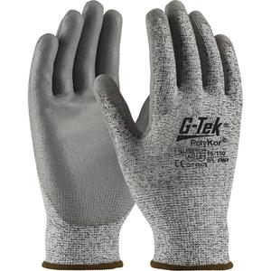 G-Tek® Seamless Knit Cut-Resistant Gloves - Small, X-Small, Medium, Large, X-Large, 2X-Large, 13, PolyKor®, Polyurethane, Dipped Palm, ASTM ANSI Level A2/EN 388 Level B, EN 388 Level 4/ANSI/ISEA 105 Level 4