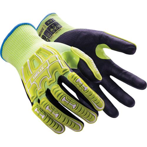 Helix® 3062IMP Impact Gloves - X-Small/6, Small/7, Medium/8, Large/9, X-Large/10, 2X-Large/11, Knit Wrist/Elastic, Foam Nitrile, ANSI/ISEA Level A9, ANSI/ISEA Level 4, ANSI/ISEA Level 3