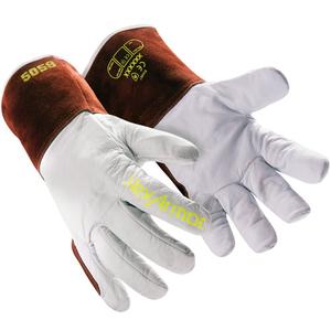 HeatArmor® 5058 Welding Gloves - Small/7, Medium/8, Large/9, X-Large/10, 2X-Large/11, 3X-Large/12, HPPE, Grain Goatskin, ANSI/ISEA Level A6, ANSI/ISEA Level 3, ANSI/ISEA Level 3, ANSI/ISEA Level 2