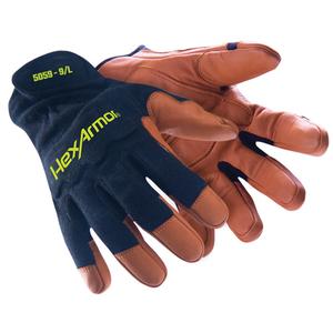 HeatArmor® 5059 Welding Gloves - Small/7, Medium/8, Large/9, 2X-Large/11, Aramid, Grain Goatskin, ANSI/ISEA Level A4, ANSI/ISEA Level 3, ANSI/ISEA Level 2