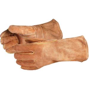 Endura® 505BS Deluxe Brown Welding Gloves - Large, Split Cowhide