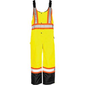 TO1 Winter Traffic Overalls - Black/High Visibility Lime-Yellow, Silver/Yellow, 2X-Large, Small, Medium, Large, X-Large, 3X-Large, 4X-Large, 5X-Large, Polyester