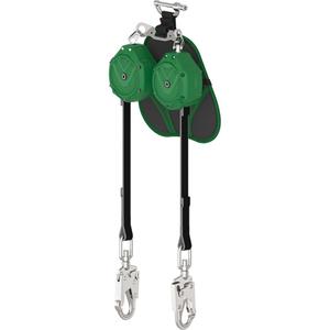 V-Shock® Edge Leading Edge Personal Fall Limiter - 6', 2, Dyneema®, Swivel, Single Pin, Web, Rebar Hook, Web, SRL, 1" (25.4 mm) wide/0.14" (3.6 mm) thick, Glass Filled Nylon, 1 Year, Green