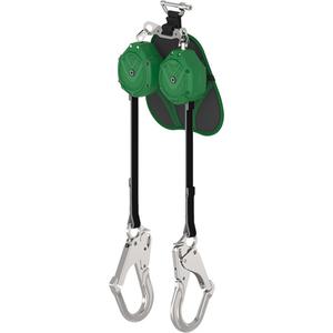V-Shock® Edge Leading Edge Personal Fall Limiter - 6', 2, Dyneema®, Stationary, Single Pin, Web, Rebar Hook, Web, SRL, 1" (25.4 mm) wide/0.14" (3.6 mm) thick, Glass Filled Nylon, 1 Year, Green