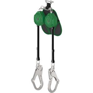 V-Shock® Edge Leading Edge Personal Fall Limiter - 6', 2, Dyneema®, Swivel, Single Pin, Web, Rebar Hook, Web, SRL, 1" (25.4 mm) wide/0.14" (3.6 mm) thick, Glass Filled Nylon, 1 Year, Green