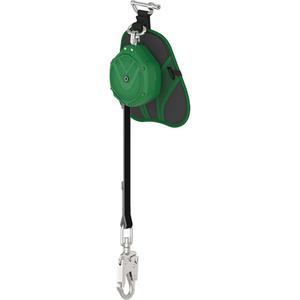 V-Shock® Edge Leading Edge Personal Fall Limiter - 8', 1, Dyneema®, Swivel, Single Pin, Web, Rebar Hook, Web, SRL, 1" (25.4 mm) wide/0.14" (3.6 mm) thick, Glass Filled Nylon, 1 Year, Green