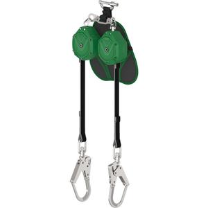 V-Shock® Edge Leading Edge Personal Fall Limiter - 8', 2, Dyneema®, Swivel, Single Pin, Web, Rebar Hook, Web, SRL, 1" (25.4 mm) wide/0.14" (3.6 mm) thick, Glass Filled Nylon, 1 Year, Green