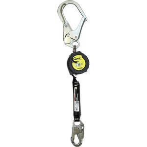 Miller™ TurboLite™+ Scorpion Personal Fall Limiter - 9', 1, Web, Stationary, Locking Rebar Hook, Steel, Locking Snap Hook, Steel, SRL, 420 lbs., High Impact Nylon, Shock-Absorbing Engineered Co-Polymer