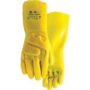 455 Triple Shot Cut-Resistant Gloves - Large, X-Large, 2X-Large, Gauntlet, PVC, Nylon, EN 374:2016-1 Type B/EN 374:2016-5, KLT, ANSI Level A3, EN388 Level B, ANSI Level 3, EN388 Level 2, EN388 Level 4