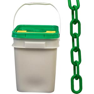 Heavy-Duty Plastic Safety Chain - Green, 2", 120'