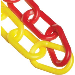 Plastic Safety Chain - Red/Yellow, 2", 100'