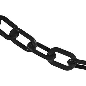 Heavy-Duty Plastic Safety Chain - Black, 2", 100'