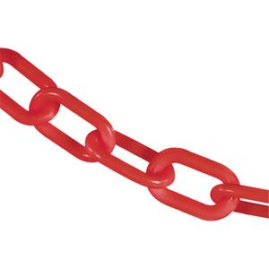 Heavy-Duty Plastic Safety Chain - Red, 2", 100'