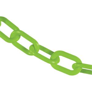 Heavy-Duty Plastic Safety Chain - Green, 2", 100'