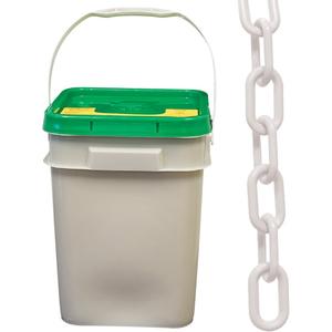 Heavy-Duty Plastic Safety Chain - White, 2", 120'
