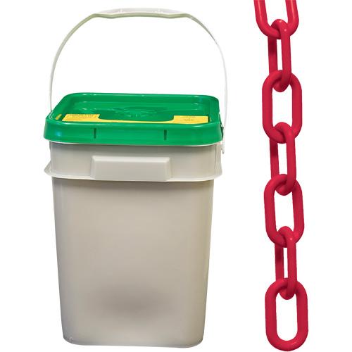 Heavy-Duty Plastic Safety Chain - Red, 2", 120'