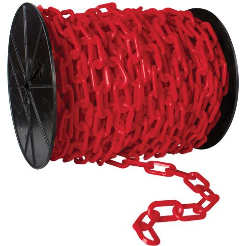 Heavy-Duty Plastic Safety Chain - Black, 2", 100'