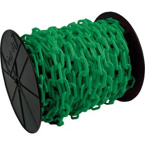 Heavy-Duty Plastic Safety Chain - Green, 2", 100'