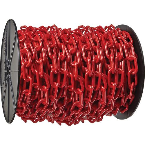Heavy-Duty Plastic Safety Chain - Red, 2", 100'