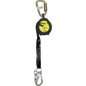 Miller™ TurboLite™+ Scorpion Personal Fall Limiter - 9', 1, Web, Stationary, Carabiner, Steel, Locking Snap Hook, Steel, SRL, 420 lbs., 42" (1.06 m), 1350 lbs. (6 kN)