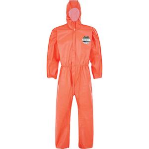 MicroMax® NS Coverall with Elastic Hood, Cuffs, Waist & Ankles - Microporous, Small, Medium, Large, X-Large, 2X-Large, 3X-Large, 4X-Large, 5X-Large, Orange