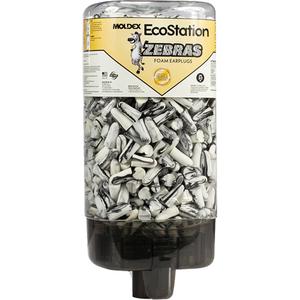EcoStation® Earplug Dispenser with Zebras™ Earplugs - (1) EcoStation® Earplug Dispenser; (500) Pairs of Zebras™ Earplugs