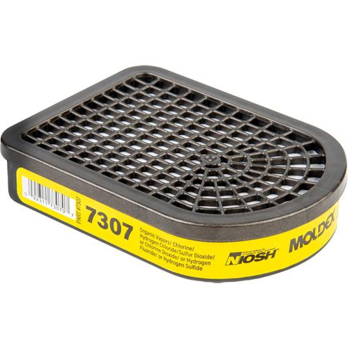 Semi-Rectangular Respirator Cartridge - Gas/Vapour Cartridge, Organic Vapour/Acid Gas, 7800 Series Full Facepiece/7000 Series Half Facepiece/9000 Series Full Facepiece, Organic Vapours, Chlorine, Hydrogen Chloride