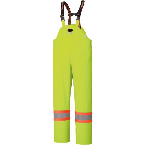 5895 Flame Resistant Waterproof Stretch Bib Pants - X-Small, High Visibility Lime-Yellow, ASTM D6413, CGSB 155.20-2000 Type 3, CSA Z96-22 Class 3 Level 2 & Class 3 Level FR when worn with CSA Class 2 Level 2 and Class 2 Level FR top