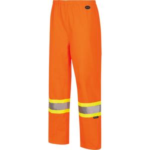 5627W Women's Waterproof Bib Pants - High Visibility Orange, Silver/Yellow, X-Small, Small, Medium, Large, X-Large, 2X-Large, 3X-Large, 4X-Large, Polyester/Polyurethane, ANSI/ISEA 107-2020 Class E Supplemental Type