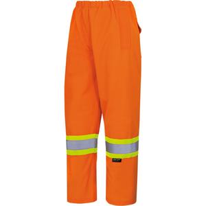 5576 450D Waterproof Safety Pants - High Visibility Orange, Silver/Lime-Green, Small, 2X-Large, 3X-Large, 4X-Large, Polyester/Polyurethane, ANSI/ISEA 107-2020 Class E Supplemental Type/Meets/Exceeds CSA Z96-22 Class 3 Level 2/CSA Z96 Class 3 Level 2 when worn with Class 2 Level 2 Top