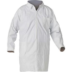 KleenGuard™ A40 Lab Coat - X-Large, White, NFPA 99, ASTM F1670, ANSI/ISEA 101-1996